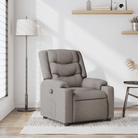 Sillón reclinable de tela gris taupe en Sillones | Comprar online en Foru.es