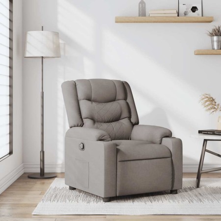 Sillón reclinable de tela gris taupe en Sillones | Comprar online en Foru.es