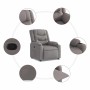 Sillón reclinable de tela gris taupe en Sillones | Comprar online en Foru.es