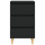 Mesita de noche con patas de madera maciza negro 40x35x69 cm de vidaXL, Mesitas de noche - Ref: Foro24-805889, Precio: 52,21 ...
