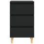 Mesita de noche con patas de madera maciza negro 40x35x69 cm de vidaXL, Mesitas de noche - Ref: Foro24-805889, Precio: 51,56 ...