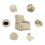 Sillón reclinable de tela crema en Sillones | Comprar online en Foru.es