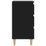 Mesita de noche con patas de madera maciza negro 40x35x69 cm de vidaXL, Mesitas de noche - Ref: Foro24-805889, Precio: 51,56 ...