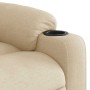Sillón reclinable de tela crema en Sillones | Comprar online en Foru.es