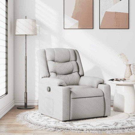 Sillón reclinable de tela gris nube en Sillones | Comprar online en Foru.es
