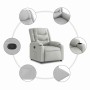 Sillón reclinable de tela gris nube en Sillones | Comprar online en Foru.es