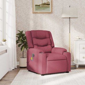 Sillón de masaje reclinable de tela color vino tinto en Sillones | Comprar online en Foru.es