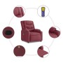 Sillón de masaje reclinable de tela color vino tinto en Sillones | Comprar online en Foru.es
