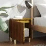Mesitas de noche 2 uds con patas madera marrón roble 40x30x50cm de vidaXL, Mesitas de noche - Ref: Foro24-813115, Precio: 39,...