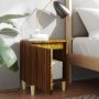 Mesitas de noche 2 uds con patas madera marrón roble 40x30x50cm de vidaXL, Mesitas de noche - Ref: Foro24-813115, Precio: 54,...