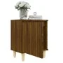 Mesitas de noche 2 uds con patas madera marrón roble 40x30x50cm de vidaXL, Mesitas de noche - Ref: Foro24-813115, Precio: 39,...