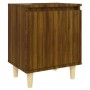 Mesitas de noche 2 uds con patas madera marrón roble 40x30x50cm de vidaXL, Mesitas de noche - Ref: Foro24-813115, Precio: 54,...