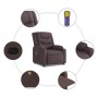 Sillón de masaje reclinable de tela marrón oscuro en Sillones | Comprar online en Foru.es