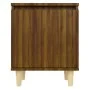 Mesitas de noche 2 uds con patas madera marrón roble 40x30x50cm de vidaXL, Mesitas de noche - Ref: Foro24-813115, Precio: 39,...