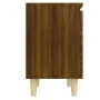 Mesitas de noche 2 uds con patas madera marrón roble 40x30x50cm de vidaXL, Mesitas de noche - Ref: Foro24-813115, Precio: 39,...
