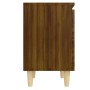 Mesitas de noche 2 uds con patas madera marrón roble 40x30x50cm de vidaXL, Mesitas de noche - Ref: Foro24-813115, Precio: 54,...