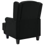 Sillón con taburete reposapiés de tela negro de vidaXL, Sillones - Ref: Foro24-320153, Precio: 288,81 €, Descuento: %