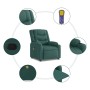 Sillón de masaje reclinable de tela verde oscuro en Sillones | Comprar online en Foru.es