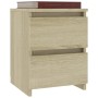 Mesita de noche 2 uds aglomerado color roble Sonoma 30x30x40 cm de vidaXL, Mesitas de noche - Ref: Foro24-800520, Precio: 53,...