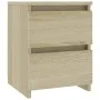 Bedside table 2 pcs Sonoma oak-colored chipboard 30x30x40 cm by vidaXL, Nightstands - Ref: Foro24-800520, Price: 52,26 €, Dis...