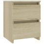 Mesita de noche 2 uds aglomerado color roble Sonoma 30x30x40 cm de vidaXL, Mesitas de noche - Ref: Foro24-800520, Precio: 53,...