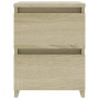 Mesita de noche 2 uds aglomerado color roble Sonoma 30x30x40 cm de vidaXL, Mesitas de noche - Ref: Foro24-800520, Precio: 53,...