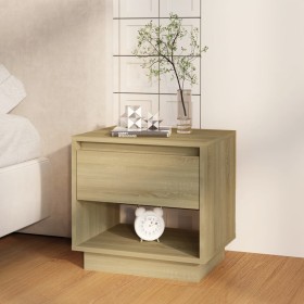 Mesita de noche madera contrachapada roble Sonoma 45x34x44 cm de vidaXL, Mesitas de noche - Ref: Foro24-809518, Precio: 38,53...