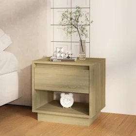 Mesita de noche madera contrachapada roble Sonoma 45x34x44 cm de vidaXL, Mesitas de noche - Ref: Foro24-809518, Precio: 37,43...