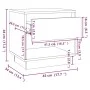 Sonoma Nachttisch aus Eichensperrholz 45x34x44 cm von vidaXL, Nachttische - Ref: Foro24-809518, Preis: 37,43 €, Rabatt: %