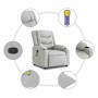 Sillón de masaje reclinable de tela gris nube en Sillones | Comprar online en Foru.es