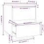 Mesitas de noche 2 uds madera maciza de pino blanco 40x35x50 cm de vidaXL, Mesitas de noche - Ref: Foro24-813318, Precio: 115...