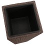 Maceteros elevados de jardín 3 unidades ratán sintético marrón en Macetas y jardineras | Comprar online en Foru.es