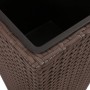 Maceteros elevados de jardín 3 unidades ratán sintético marrón en Macetas y jardineras | Comprar online en Foru.es