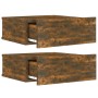 Mesita de noche flotante 2 uds madera roble ahumado 40x30x15cm de vidaXL, Mesitas de noche - Ref: Foro24-815283, Precio: 28,8...