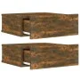 Schwebender Nachttisch 2 Stk. geräuchertes Eichenholz 40x30x15cm von vidaXL, Nachttische - Ref: Foro24-815283, Preis: 28,62 €...