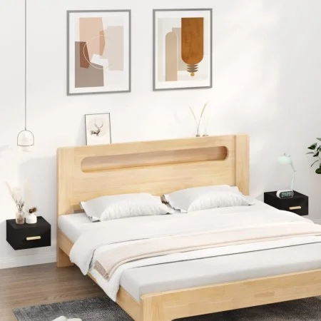 Mesitas de noche de pared 2 uds negro 35x35x20 cm de vidaXL, Mesitas de noche - Ref: Foro24-812837, Precio: 43,57 €, Descuent...