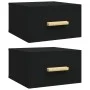 Mesitas de noche de pared 2 uds negro 35x35x20 cm de vidaXL, Mesitas de noche - Ref: Foro24-812837, Precio: 43,57 €, Descuent...