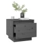 Mesitas de noche 2 uds madera maciza de pino gris 35x34x32 cm de vidaXL, Mesitas de noche - Ref: Foro24-813400, Precio: 47,84...