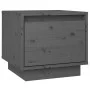 Mesitas de noche 2 uds madera maciza de pino gris 35x34x32 cm de vidaXL, Mesitas de noche - Ref: Foro24-813400, Precio: 47,84...