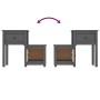 Mesitas de noche 2 uds madera de pino gris 79,5x38x65,5 cm de vidaXL, Mesitas de noche - Ref: Foro24-814544, Precio: 113,47 €...