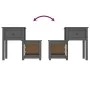 Mesitas de noche 2 uds madera de pino gris 79,5x38x65,5 cm de vidaXL, Mesitas de noche - Ref: Foro24-814544, Precio: 113,47 €...