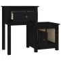 Nachttische 2 Stk. Zirbenholz schwarz 79,5x38x65,5 cm von vidaXL, Nachttische - Ref: Foro24-814548, Preis: 119,34 €, Rabatt: %