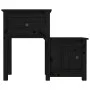 Nachttische 2 Stk. Zirbenholz schwarz 79,5x38x65,5 cm von vidaXL, Nachttische - Ref: Foro24-814548, Preis: 119,34 €, Rabatt: %