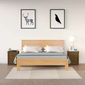 Mesitas de noche 2 uds madera de pino marrón miel 50x35x61,5 cm de vidaXL, Mesitas de noche - Ref: Foro24-813686, Precio: 77,...