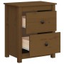 Mesitas de noche 2 uds madera de pino marrón miel 50x35x61,5 cm de vidaXL, Mesitas de noche - Ref: Foro24-813686, Precio: 77,...