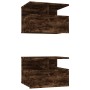 Mesita de noche flotante 2 uds madera roble ahumado 40x31x27 cm de vidaXL, Mesitas de noche - Ref: Foro24-815313, Precio: 38,...