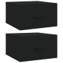 Mesitas de noche de pared 2 uds negro 35x35x20 cm de vidaXL, Mesitas de noche - Ref: Foro24-812855, Precio: 37,58 €, Descuent...
