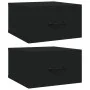 Wall bedside tables 2 pcs black 35x35x20 cm by vidaXL, Nightstands - Ref: Foro24-812855, Price: 37,22 €, Discount: %