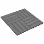 Baldosas de WPC 30x30 cm 11 unidades 1 m² gris en Materiales de construcción | Comprar online en Foru.es