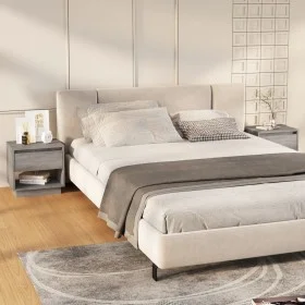 Mesitas noche 2 uds madera ingeniería gris Sonoma 45x34x44 cm de vidaXL, Mesitas de noche - Ref: Foro24-812984, Precio: 58,99...
